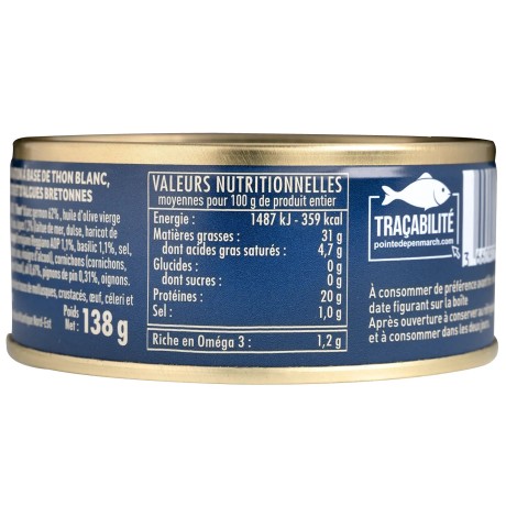 Thon blanc germon mariné au pesto & algues bretonnes en boîte de conserve | Pointe de Penmarc'h