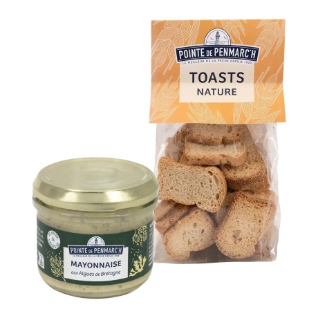 Duo cadeau mayonnaise aux algues et toasts nature