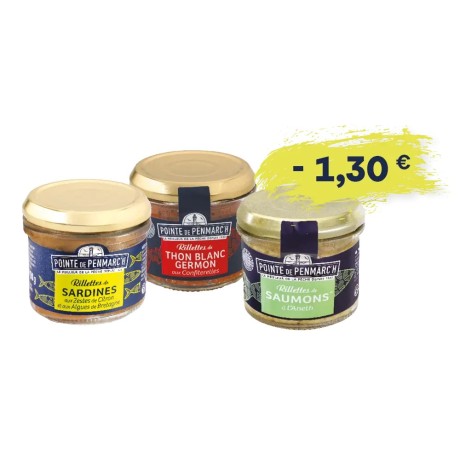 Trio rillettes de poissons