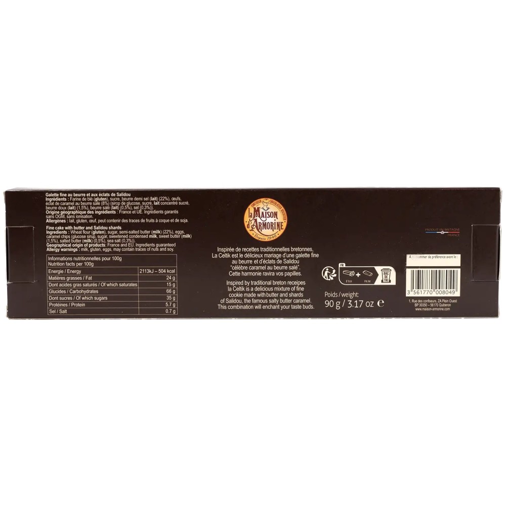 Galettes fines éclats caramels celtik - l'étui de 90g