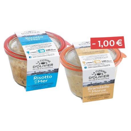Duo de Risotto de la mer et de brandade de morue à la painpolaise