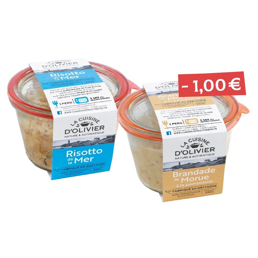 Duo de Risotto de la mer et de brandade de morue à la painpolaise