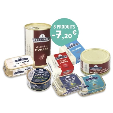 Godaille du pêcheur - Assortiment de 9 spécialités de la mer en boîte de conserve | Pointe de Penmarc'h