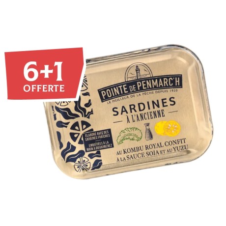 Sardines à l’ancienne au Kombu royal, sauce soja & Yuzu en boîte de conserve - Offre spéciale | Pointe de Penmarc'h