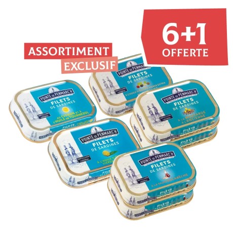 Assortiment de filets de sardines