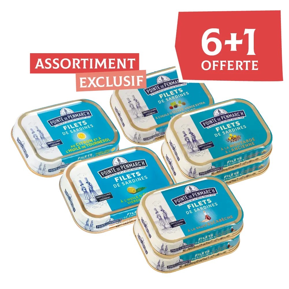 Assortiment de filets de sardines