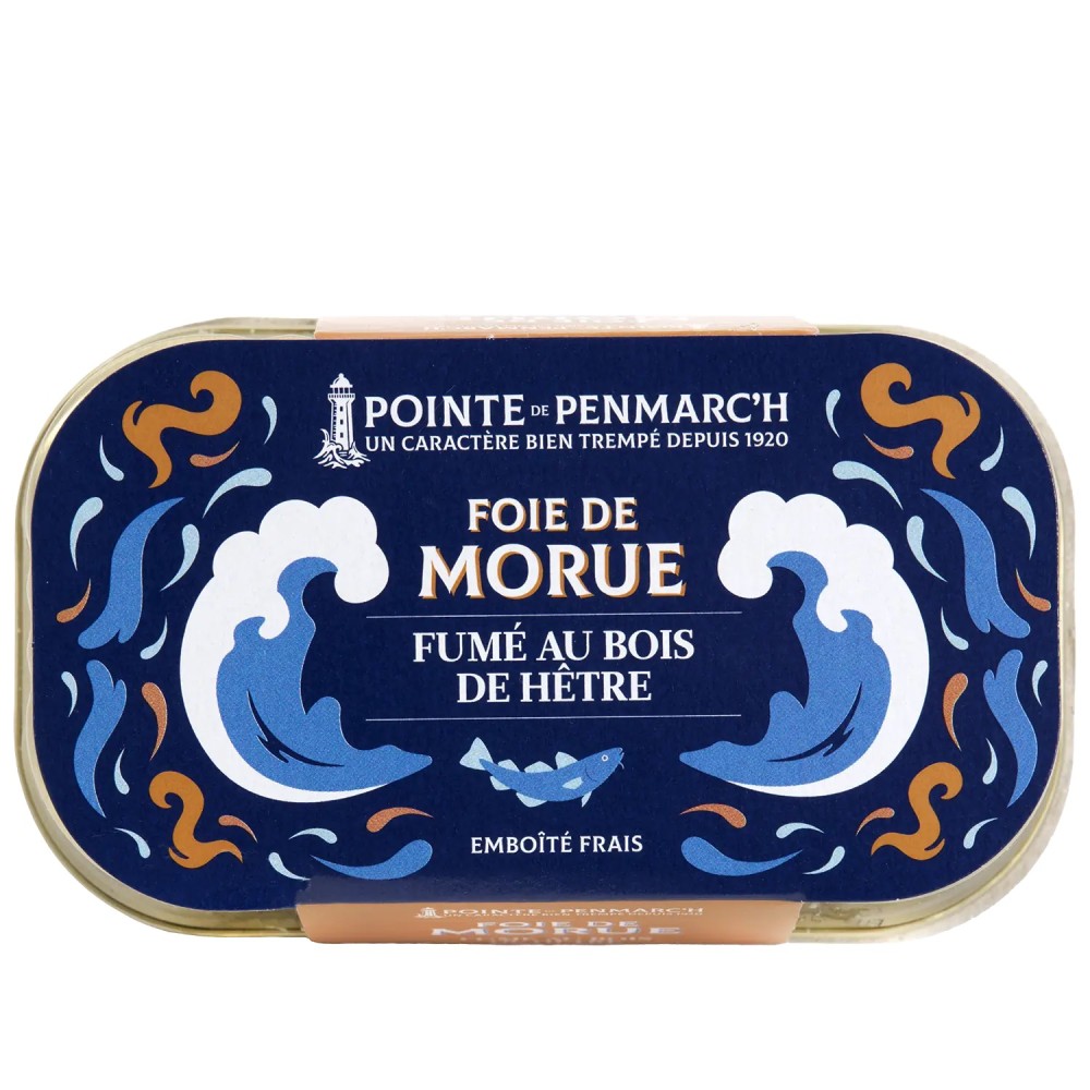 Foie de morue fumé au bois de hêtre en boîte de conserve | Pointe de Penmarc'h