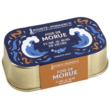 Foie de morue fumé au bois de hêtre en boîte de conserve | Pointe de Penmarc'h
