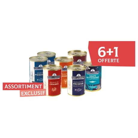 Assortiment soupes et veloutés de poisson en boîte de conserve - Offre spéciale | Pointe de Penmarc'h