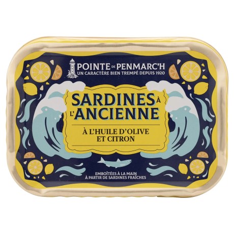 Sardines à l'ancienne à l'huile d'olive et au citron en boîte de conserve | Pointe de Penmarc'h