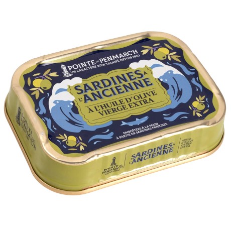 Sardines à l’ancienne à l’huile d’olive vierge extra en boîte de conserve | Pointe de Penmarc'h