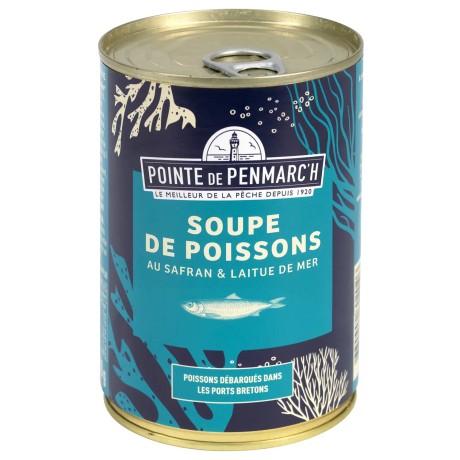 Soupe de poissons au safran et laitue de mer en boîte de conserve | Pointe de Penmarc'h