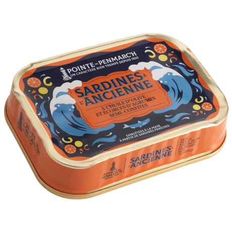 Sardines à l’ancienne à l'huile d'olive et aux agrumes en boîte de conserve | Pointe de Penmarc'h