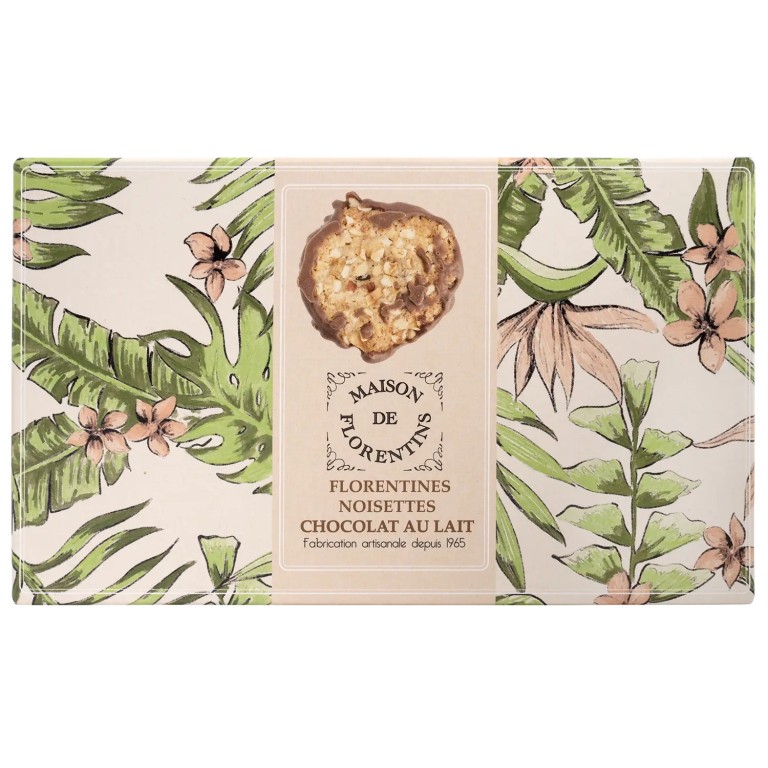 Florentins noisettes et chocolat au lait en étui 100 g, biscuit breton | Pointe de Penmarc'h