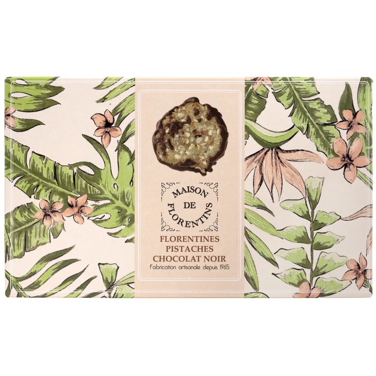 Florentins pistache et chocolat noir l'étui de 100 g biscuit breton | Pointe de Penmarc'h