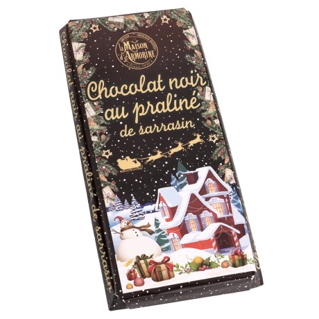 Chocolat noir au praliné de sarrasin - la tablette de 100 g
