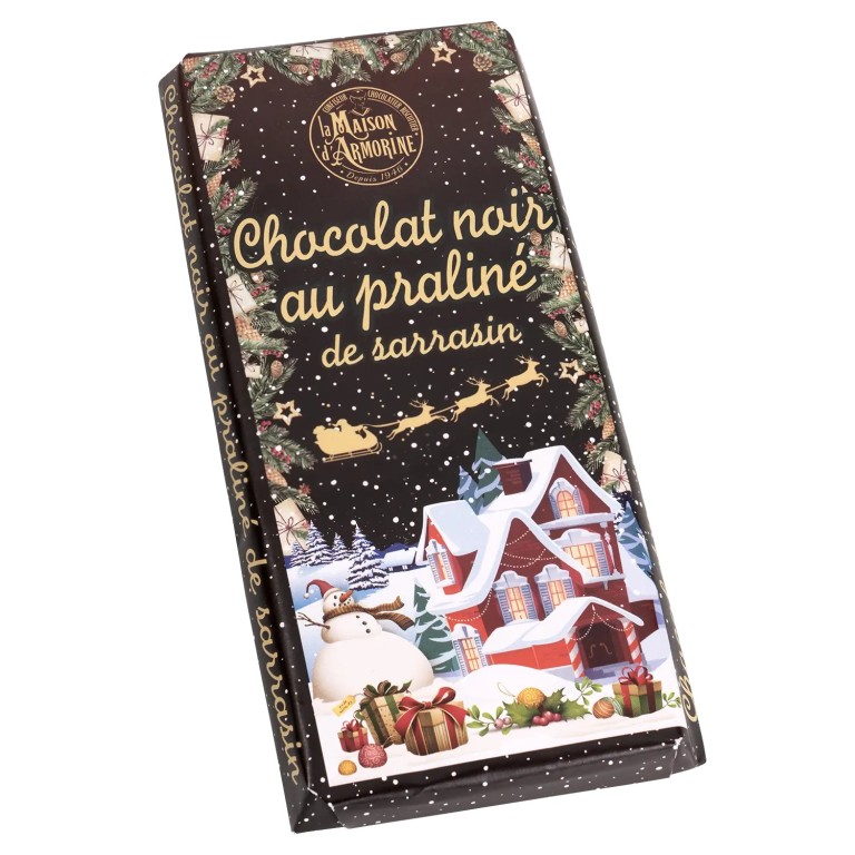 Chocolat noir au praliné de sarrasin - la tablette de 100 g