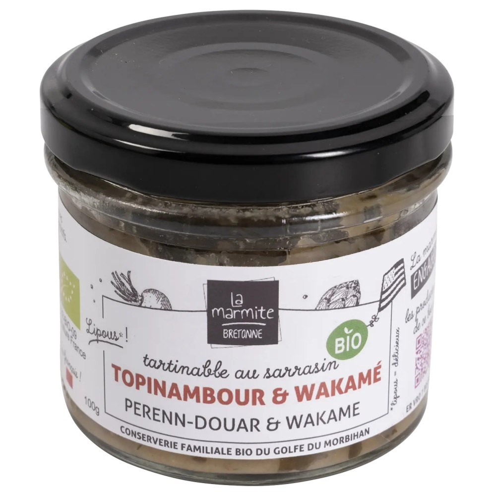 Tartinable bio sarrasin, topinambour et wakamé en verrine 100 g | Pointe de Penmarc'h