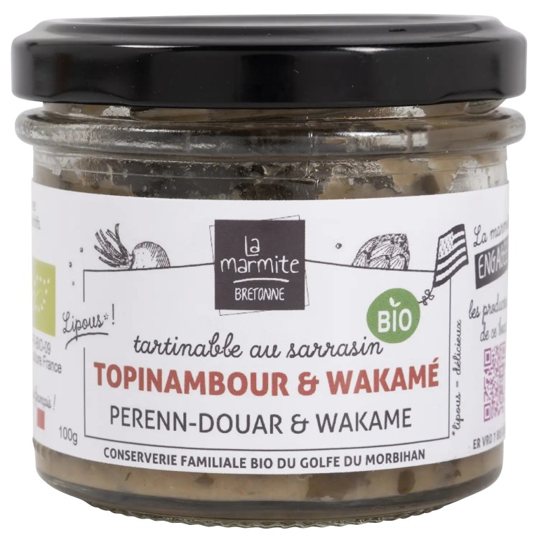 Tartinable bio sarrasin, topinambour et wakamé en verrine 100 g | Pointe de Penmarc'h