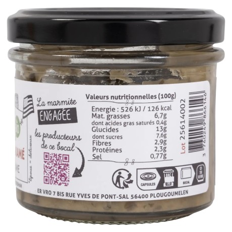 Tartinable bio sarrasin, topinambour et wakamé en verrine 100 g | Pointe de Penmarc'h