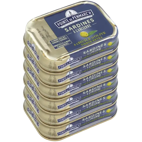 Sardines à l’ancienne à l’huile d’olive vierge extra en boîte de conserve | Pointe de Penmarc'h