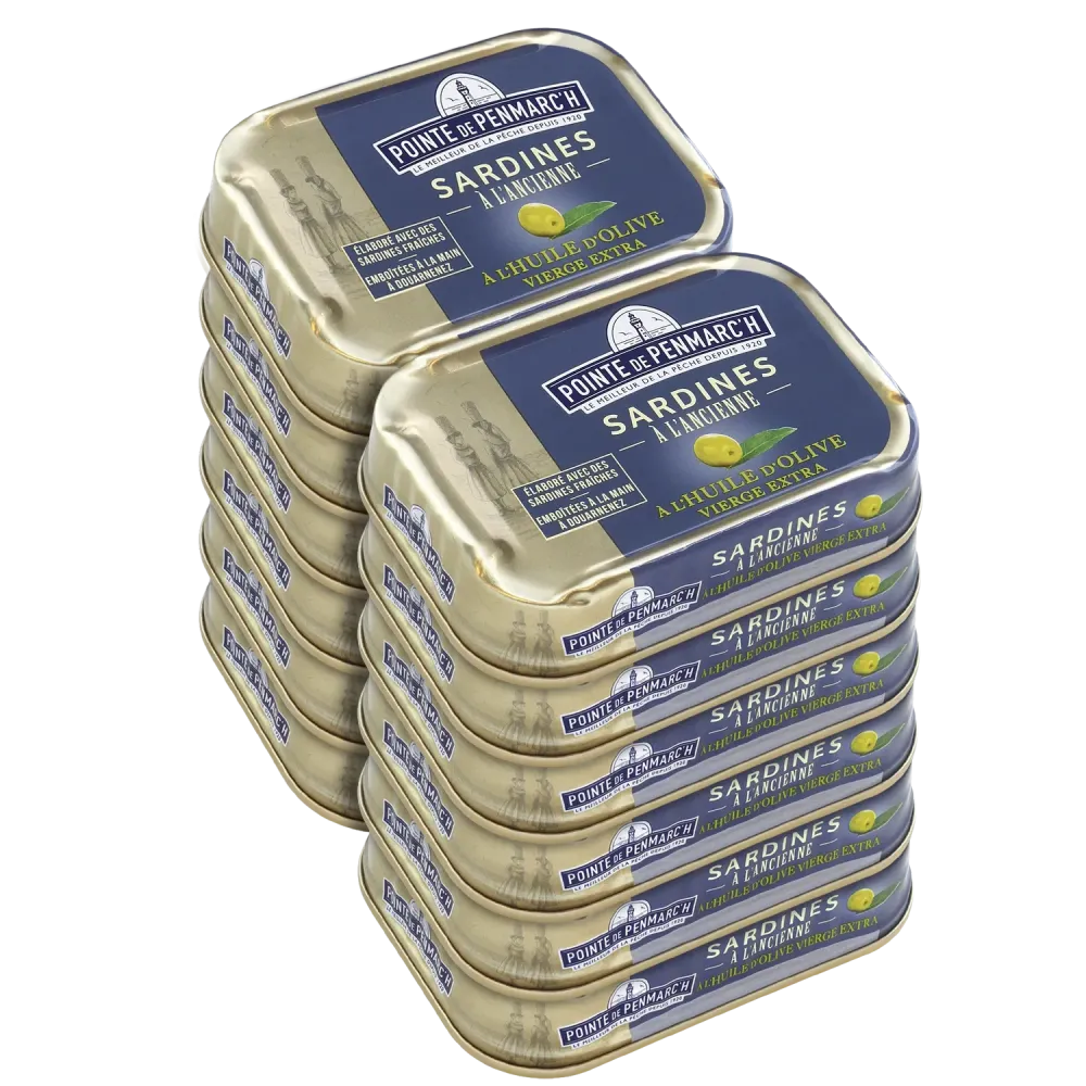 Boites de sardines à l’ancienne à l’huile d’olive  | Pointe de Penmarc'h