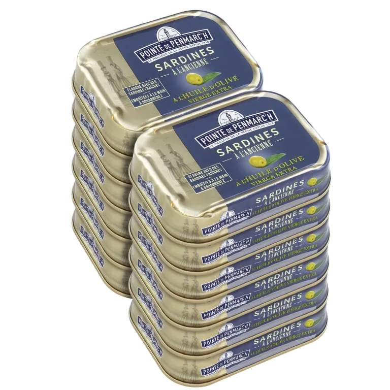 Boites de sardines à l’ancienne à l’huile d’olive  | Pointe de Penmarc'h