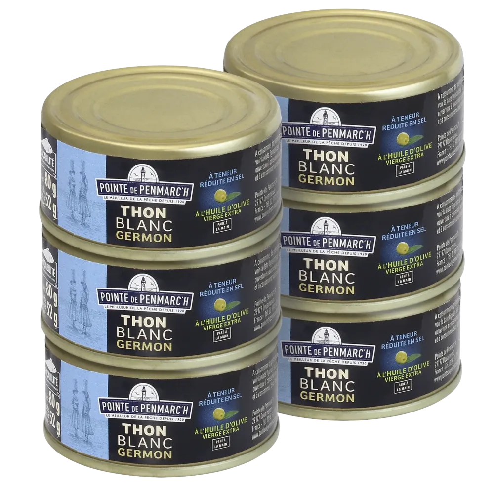 Thon blanc germon à l'huile d'olive à teneur réduite en sel - Saveur et légèreté