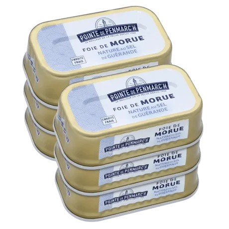 Foie de morue nature au sel de Guérande - Pêche MSC Islande