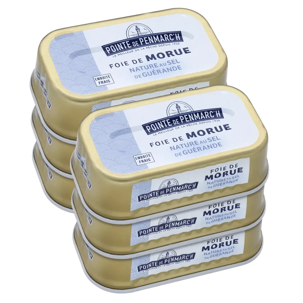 Foie de morue nature au sel de Guérande - Pêche MSC Islande