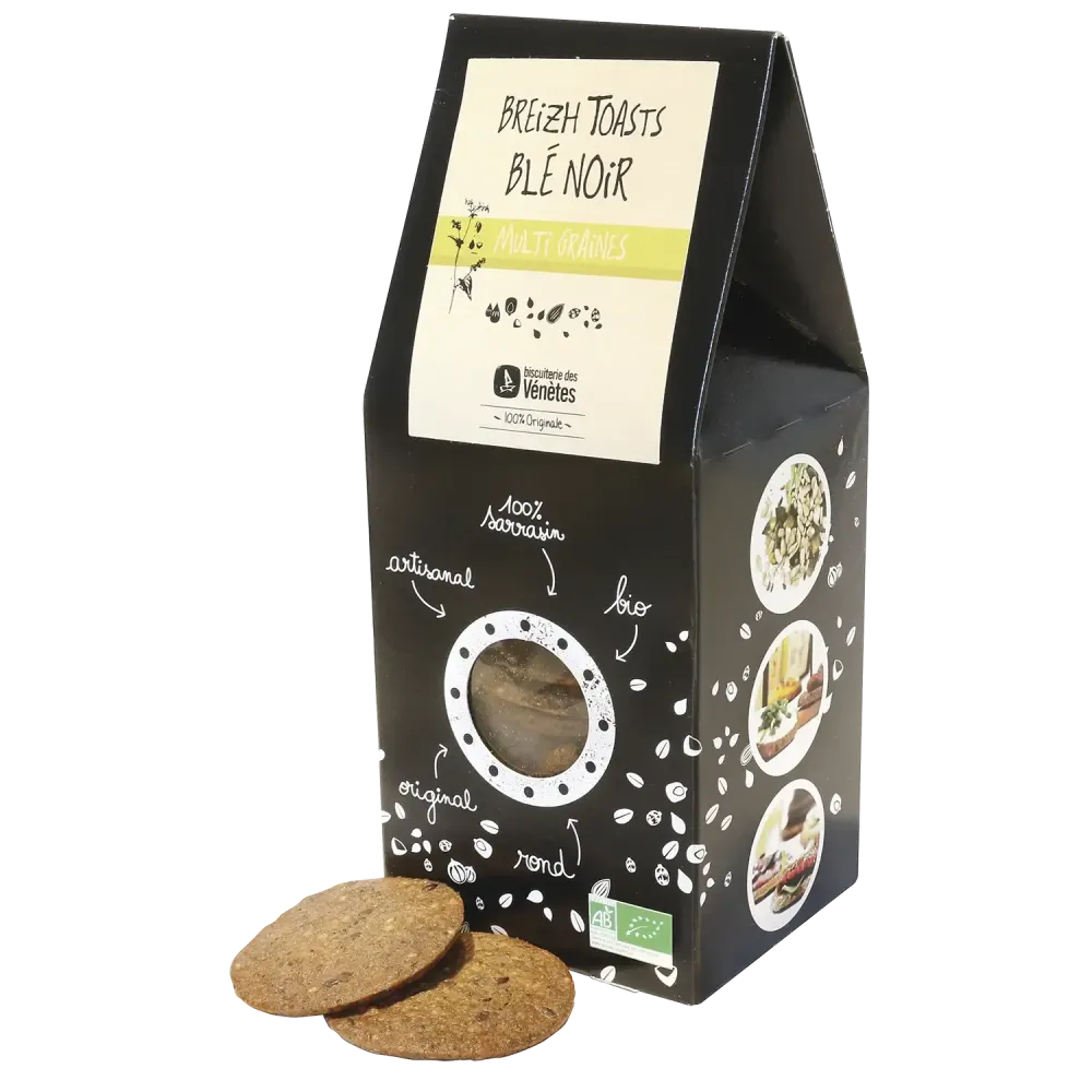 Breizh Toasts sarrasin & multi-graines BIO - Craquants bretons sans gluten Breizh Toasts sarrasin & multi-graines BIO - Craquants bretons sans gluten