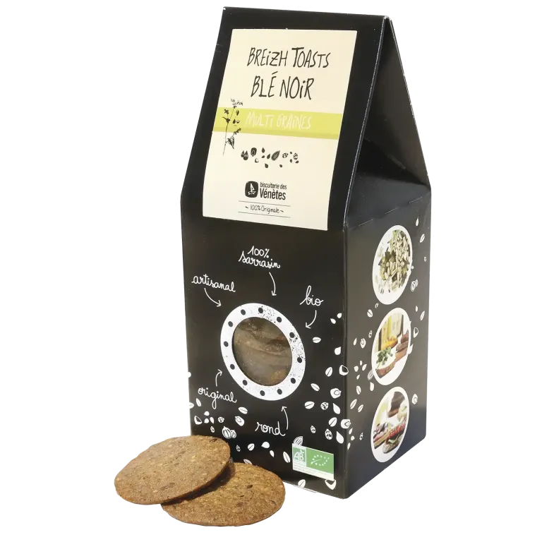 Breizh toasts sarrasin & multi-graines BIO le sachet | Pointe de Penmarc'h