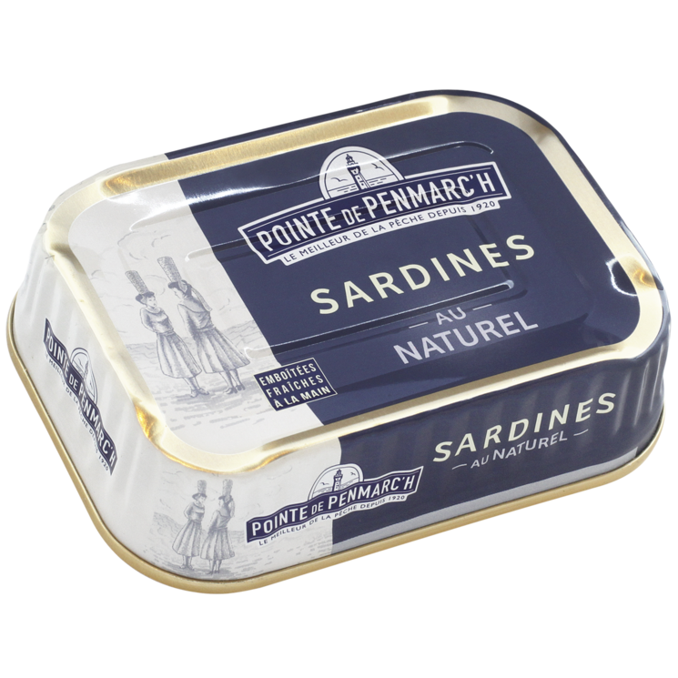 Sardines au naturel - la boîte de 135 g
