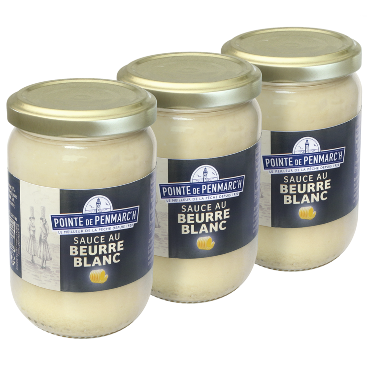 Sauce au beurre blanc - le lot de 3 verrines de 190 g