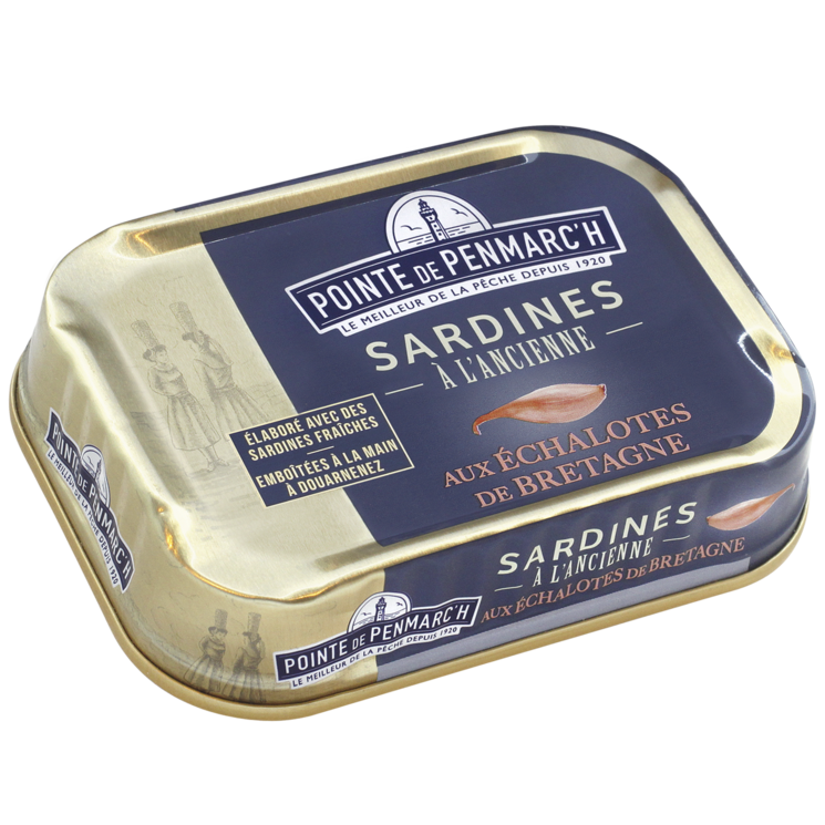 Sardines à l'ancienne à l'huile d'olive et aux échalotes de Bretagne - la boîte de 115 g