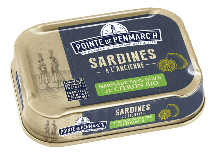 Sardines à l'ancienne marinade sans huile au citron BIO