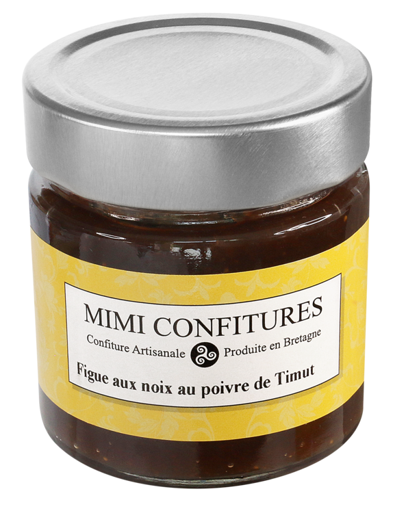 Confiture de figue aux noix au poivre de timut Mimi confitures- le bocal de 250 g