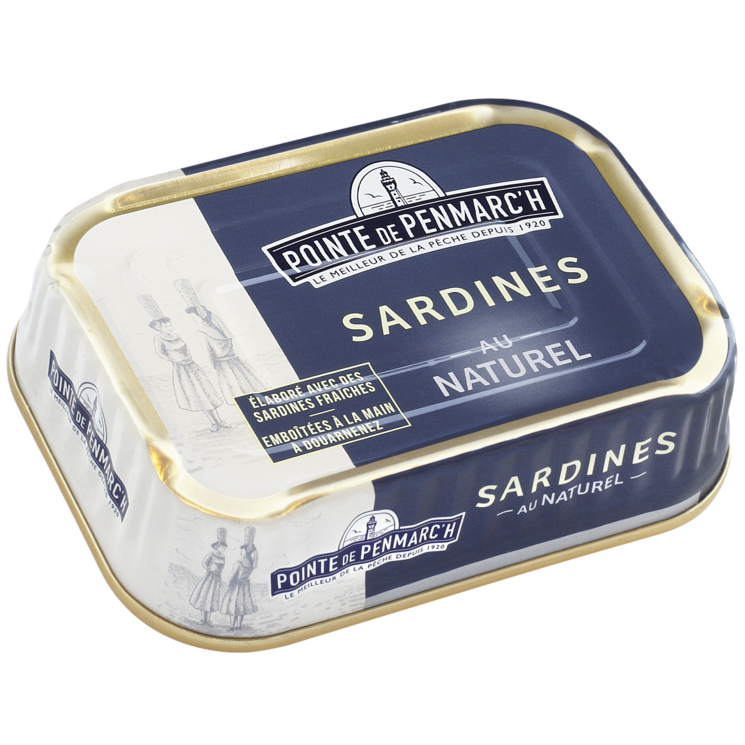 Sardines au naturel - la boîte de 135 g