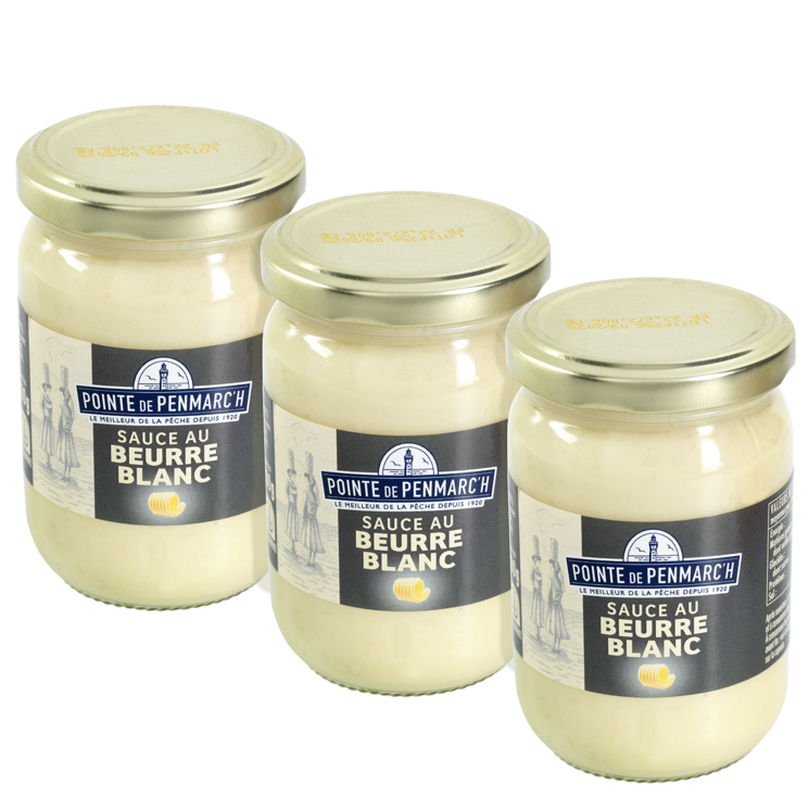 Sauce au beurre blanc - le lot de 3 verrines de 190 g