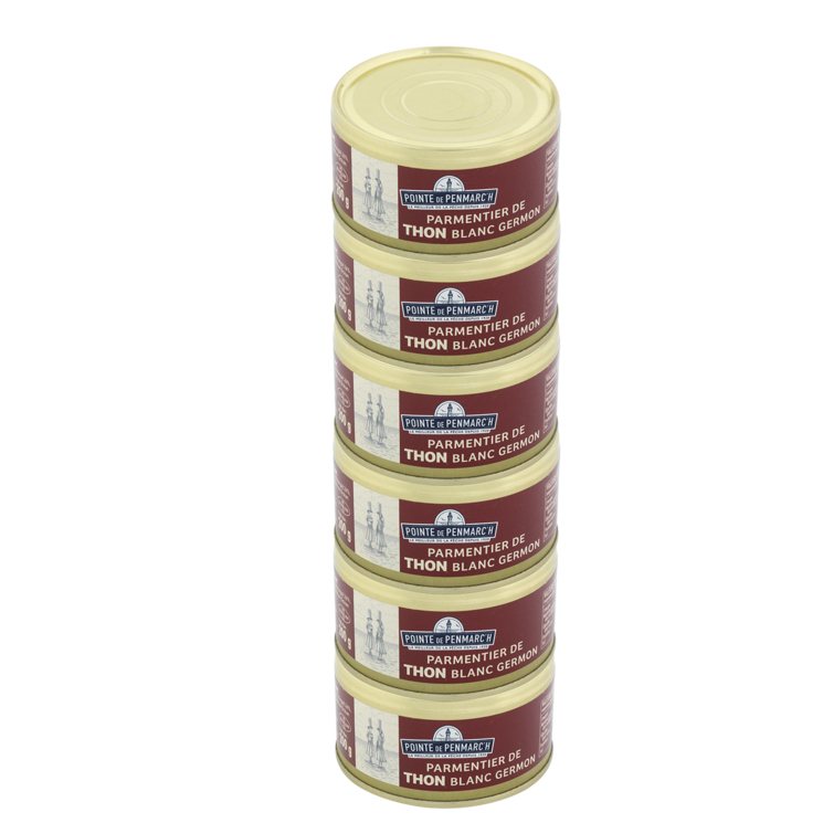 Parmentier de thon blanc germon - le lot de 6 boîtes de 200 g