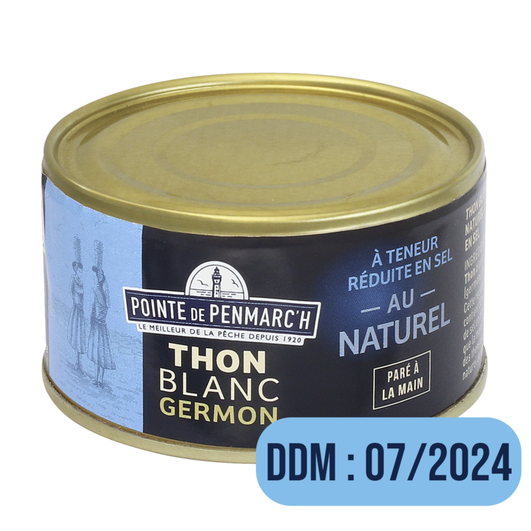 PROMO Thon blanc germon au naturel à teneur réduite en sel - la boîte de 132 g