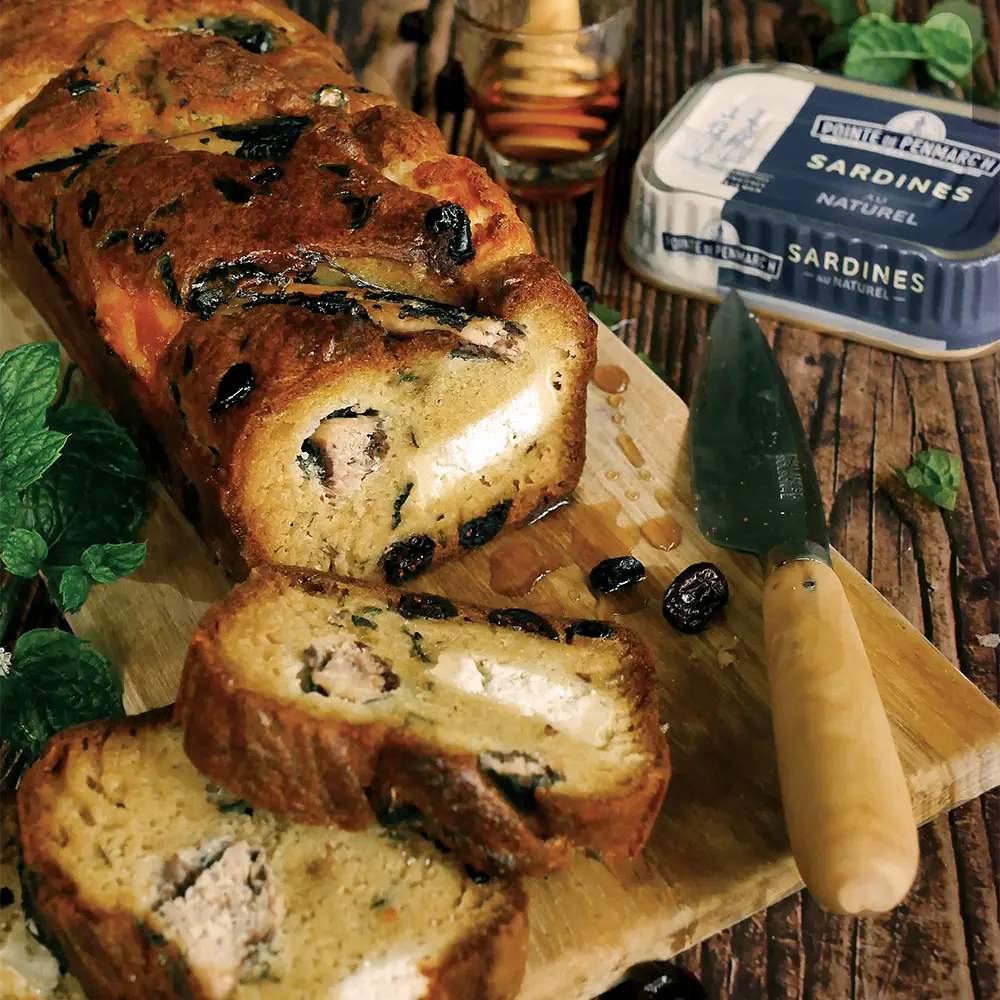 Cake à la sardine au fromage de chèvre