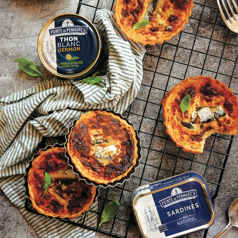 Quiche au thon et sardines