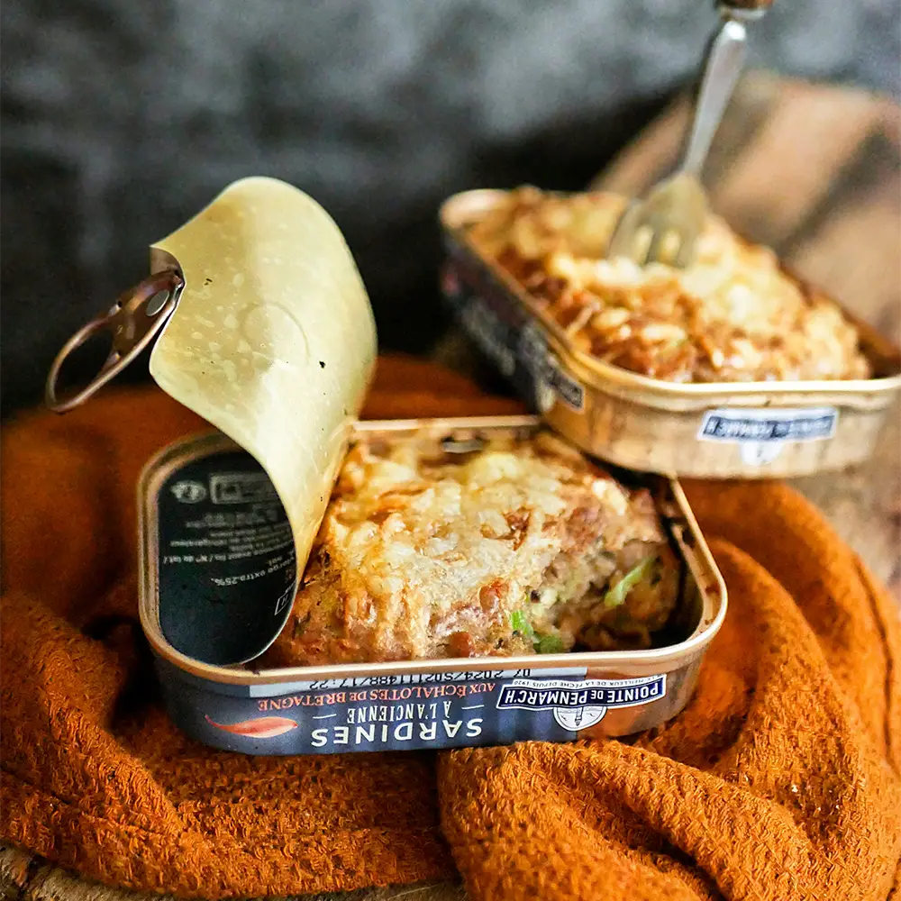 Quiche sardines, poireaux et échalotes